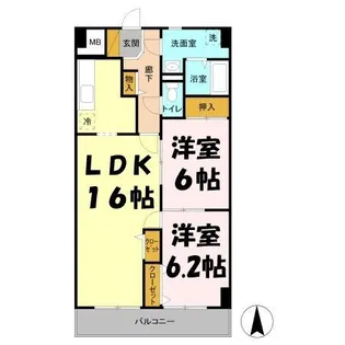 クレドール草加【4階】の間取り