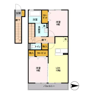 アムール光が丘 B【2階】の間取り