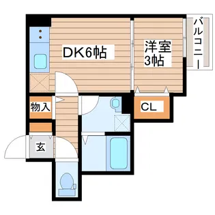 シャンテ富沢【1階】の間取り
