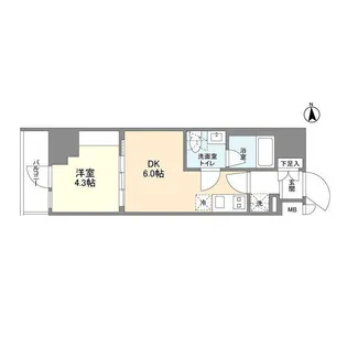 クラリティア浅草橋【5階】の間取り