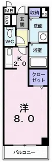 プレーヌ参番館【1階】の間取り
