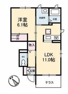 シャーメゾン富岡 A棟【1階】の間取り
