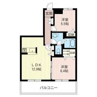 ラ・プレッソ【2階】の間取り