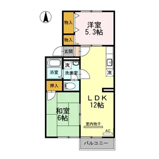 オレンジハウスA棟【2階】の間取り