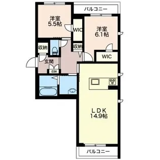 プレジール総社【3階】の間取り