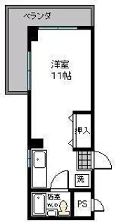 野間パレス【3階】の間取り