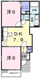 広島県廿日市市物見西2【アパート】の間取り