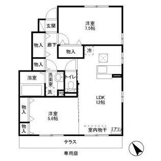 愛宕の杜D【1階】の間取り