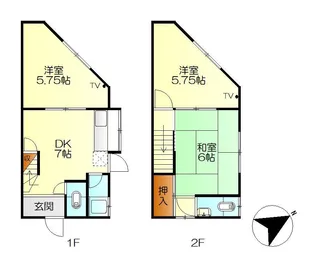 広駅前アパートの間取り
