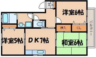 ワンズグレース成本【2階】の間取り