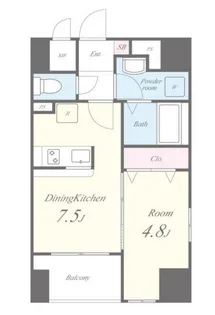 ペイサージュ文京【6階】の間取り