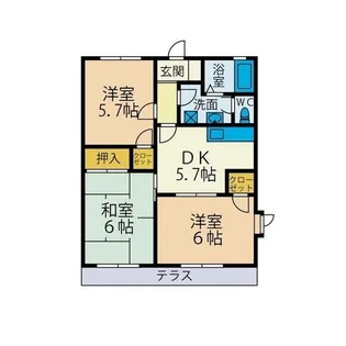 プライムタウン湘南II【1階】の間取り