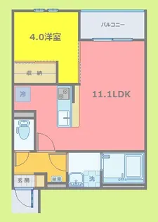 レガルバ富田【3階】の間取り