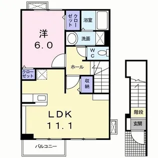 エスペランス【2階】の間取り