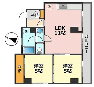 ヴィラ芝宮【3階】の間取り