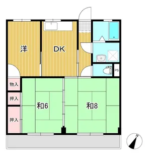 陽崇台ハイツ【1階】の間取り