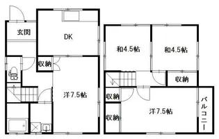 徳島県徳島市南佐古八番町【一戸建】の間取り