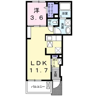 シャルマン大蓮北【1階】の間取り