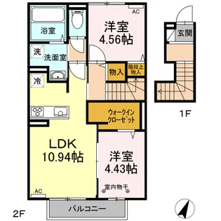 ルージュ吉野ヶ里【2階】の間取り