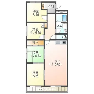 ルポール東浜【4階】の間取り