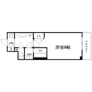 エステムコート心斎橋central【14階】の間取り