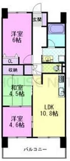 元今泉レジデンス【10階】の間取り