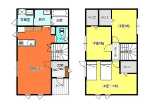 北海道芦別市本町【一戸建】の間取り