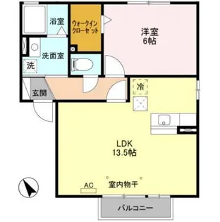サンモール B【1階】の間取り