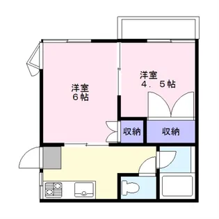 第2みのる荘【2階】の間取り