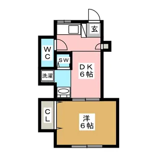 ハイム豊岡【1階】の間取り