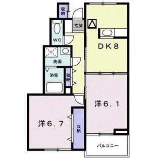 アルベール ヴィラI【1階】の間取り