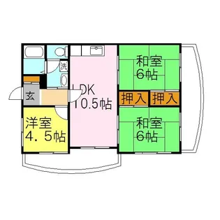 ぱすてるめぞんクレヨン【1階】の間取り