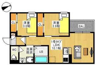 岡山県岡山市南区新保【アパート】の間取り