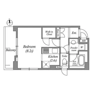 レジデンス新蒲田スクエア【2階】の間取り