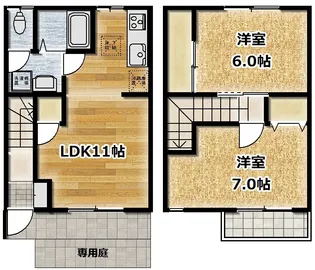 栃木県宇都宮市駒生2【一戸建】の間取り