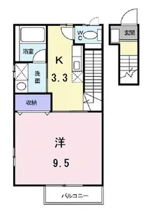 サンフラワーあたご【2階】の間取り