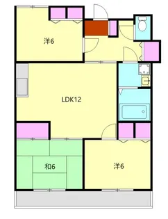 アールコート椙【1階】の間取り