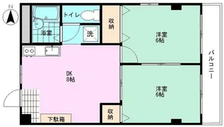 吉原山崎マンション【2階】の間取り