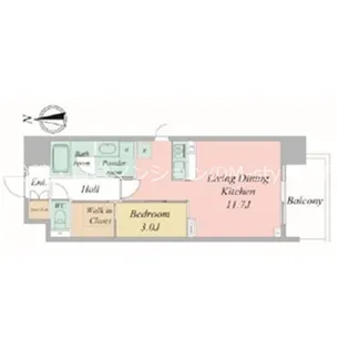 セレニテフラン谷町四丁目【3階】の間取り