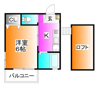 1Kの間取り画像