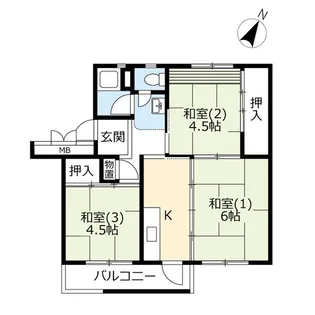 UR北本【5階】の間取り