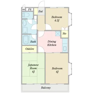 ライフピア一之江6【2階】の間取り