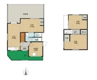 大阪府東大阪市上六万寺町【一戸建】の間取り