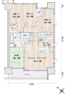 エスティメゾン豊洲レジデンスA【10階】の間取り