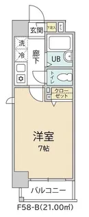 クオーレプロバンス南行徳II【6階】の間取り