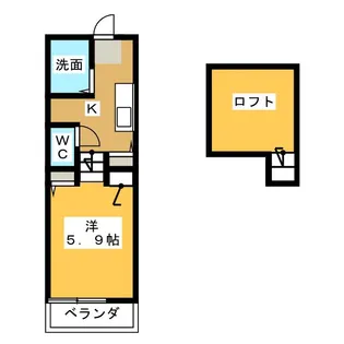 隠れ家(KAKUREGA)【1階】の間取り