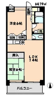 サイレンス扶桑【7階】の間取り