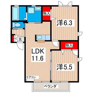 ルアージュ【1階】の間取り