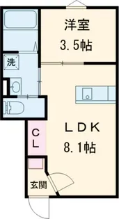 Casa Pacifica 喜田村【1階】の間取り