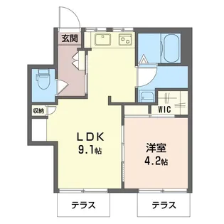 クローバーハイツ【1階】の間取り